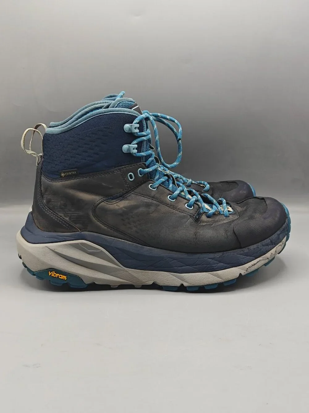 HOKA ONE ONE KAHA GTX HIKING BOOTS Blue WOMEN'S SZ 10 US Pre-Owned